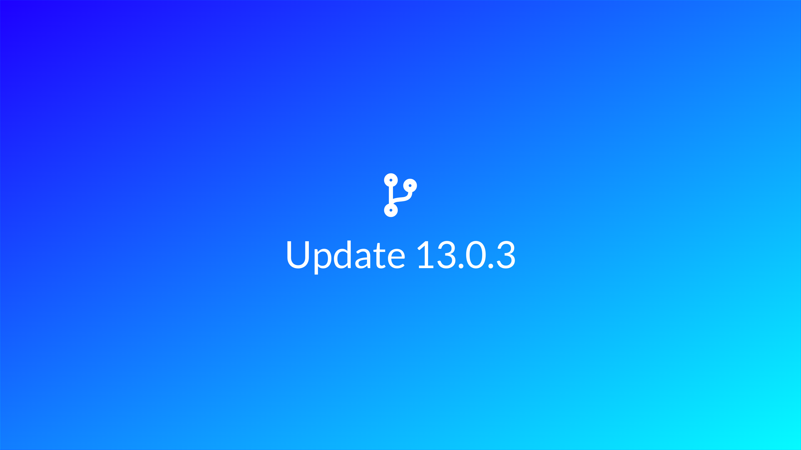 アップデート 13.0.3