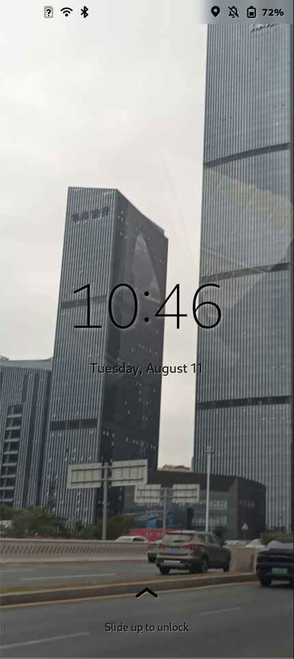 FuriOS Glass Theme lock screen Wallpaper