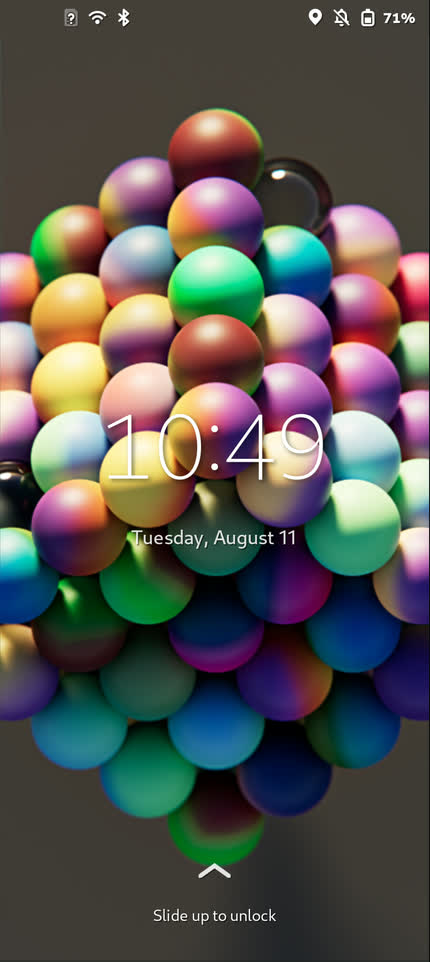FuriOS Glass Theme lock screen